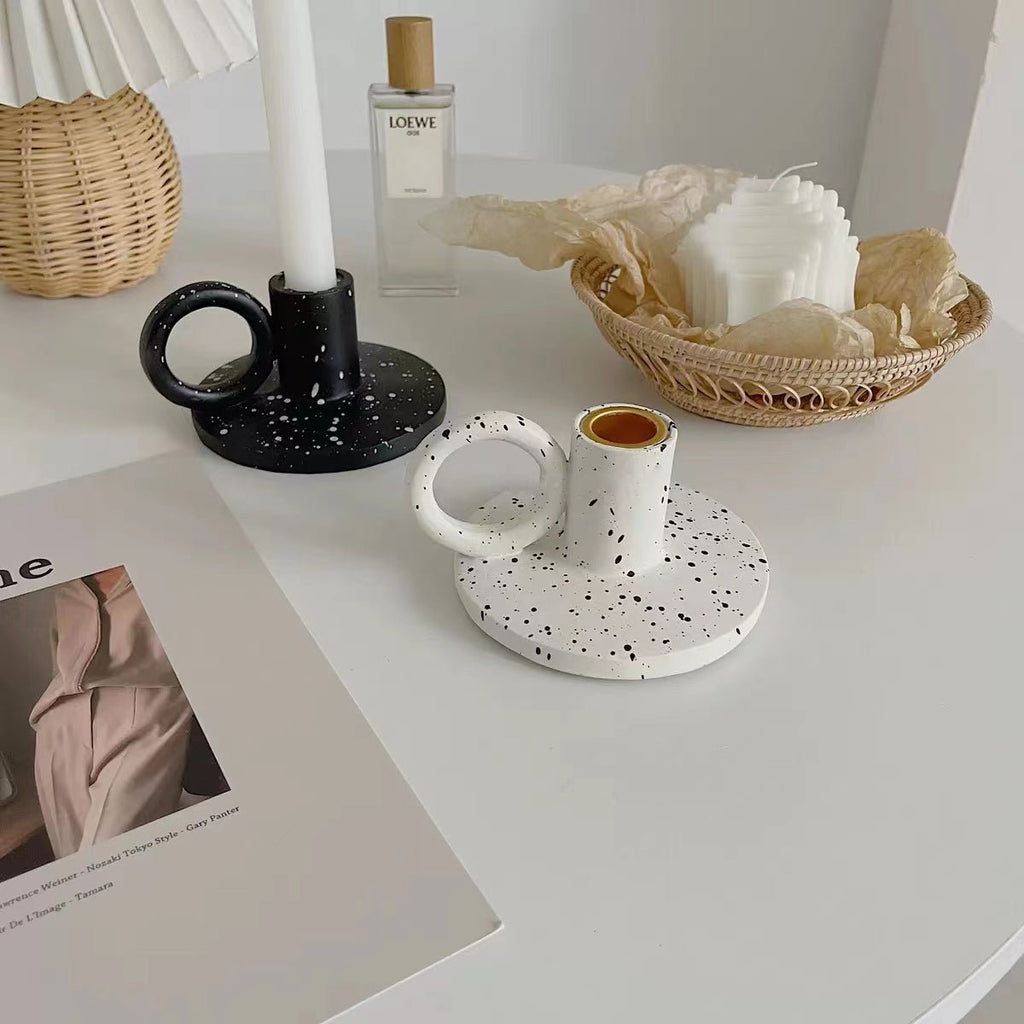 Splash - ink Candle Holders Set