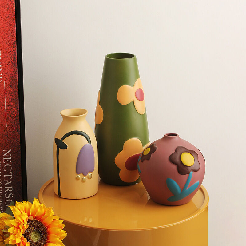 Floralesque - Hand Painted Ceramic Vase Set