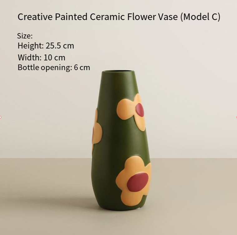 Floralesque - Hand Painted Ceramic Vase Set