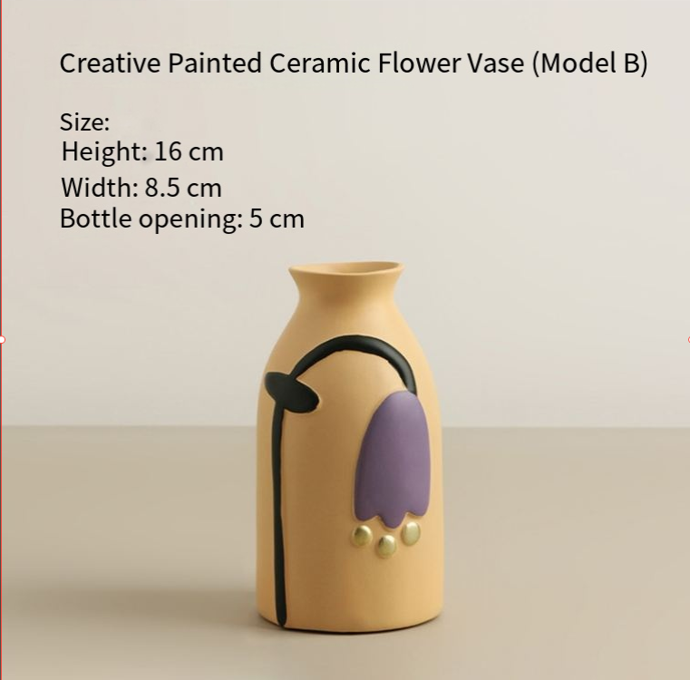Floralesque - Hand Painted Ceramic Vase Set