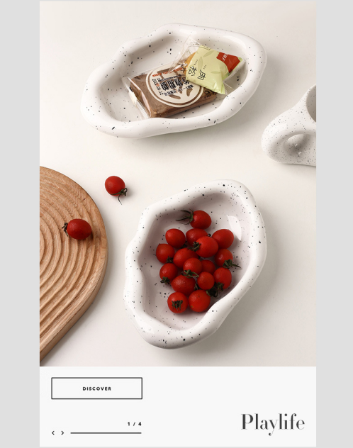 No two the same-Speckled Ceramic Tray Set (Round+Long+Irregular)