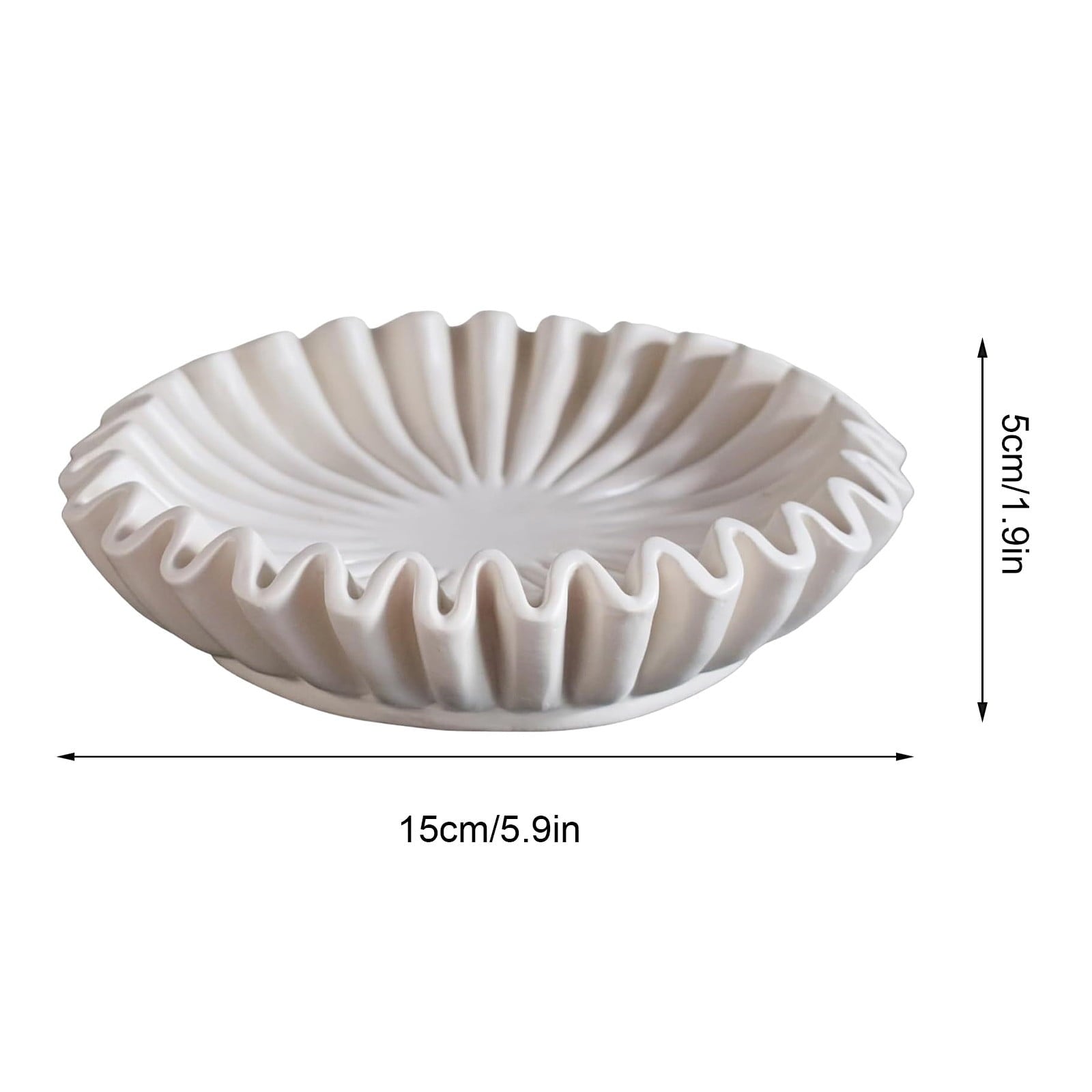Resin Rosette - Decorative Bowl in Ivory