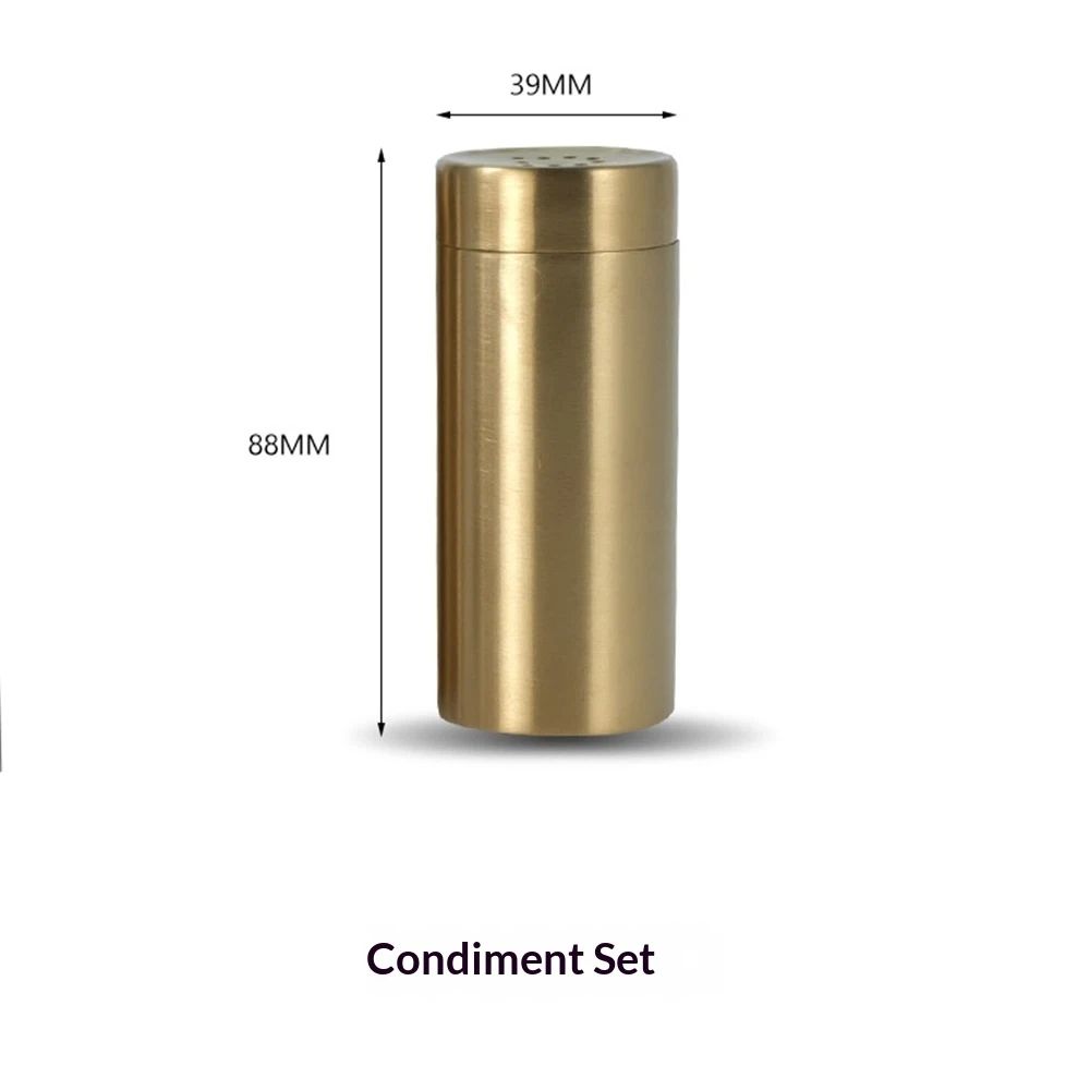 2Pcs Salt and Shakers Set,  Stainless Steel Salt and Dispenser Gold Jar Rustproof Seasoning Bottle Easy Filling Salt and Shakers for Modern Home Kitchen（golden）