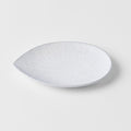 Plate Oval 13.5cm Snow Leaf Glaze