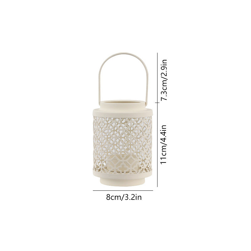 White Vintage Style Candle Lantern