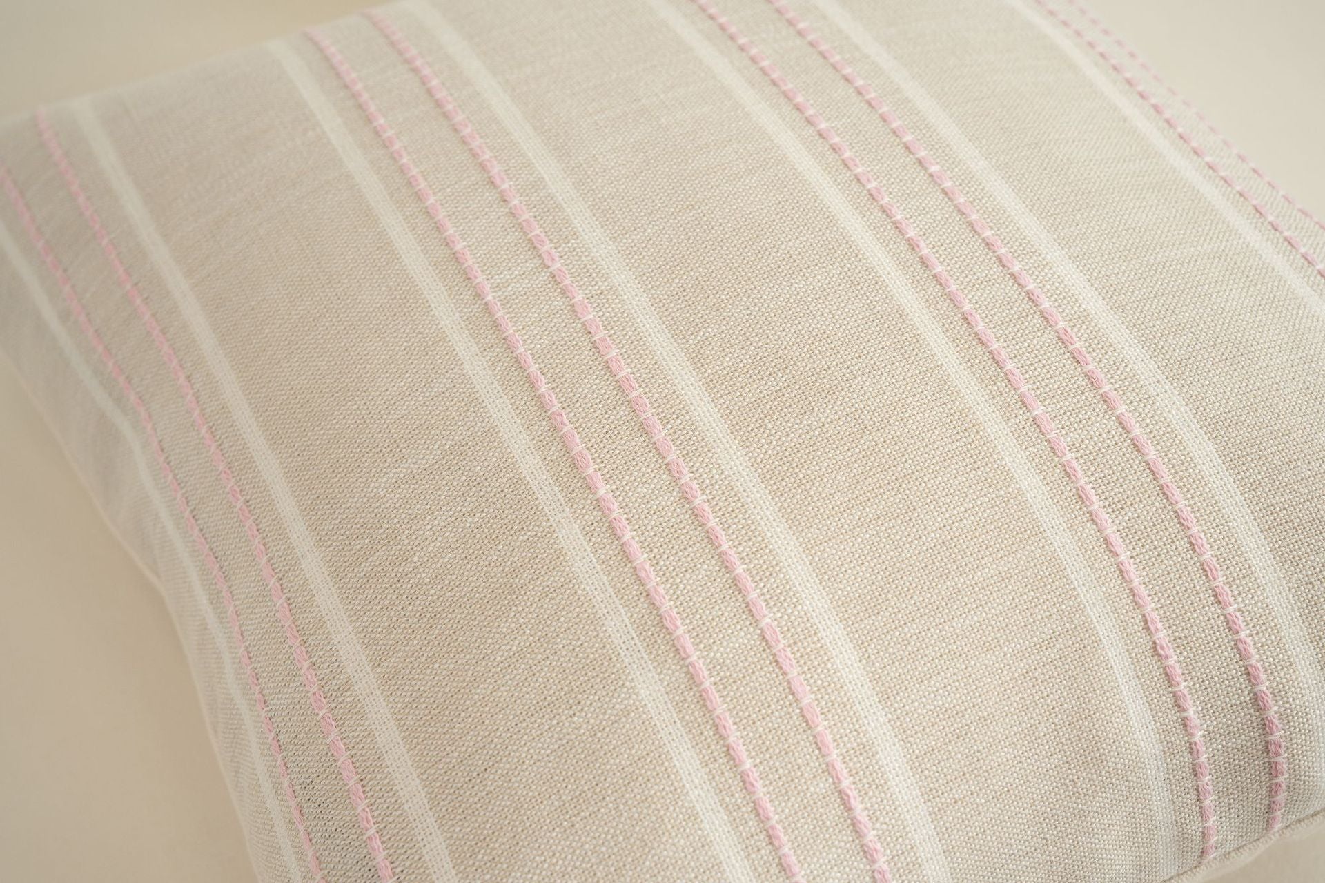 Textured Vertical Striped Pillowcases - Scandinavian Home Decor Accents
