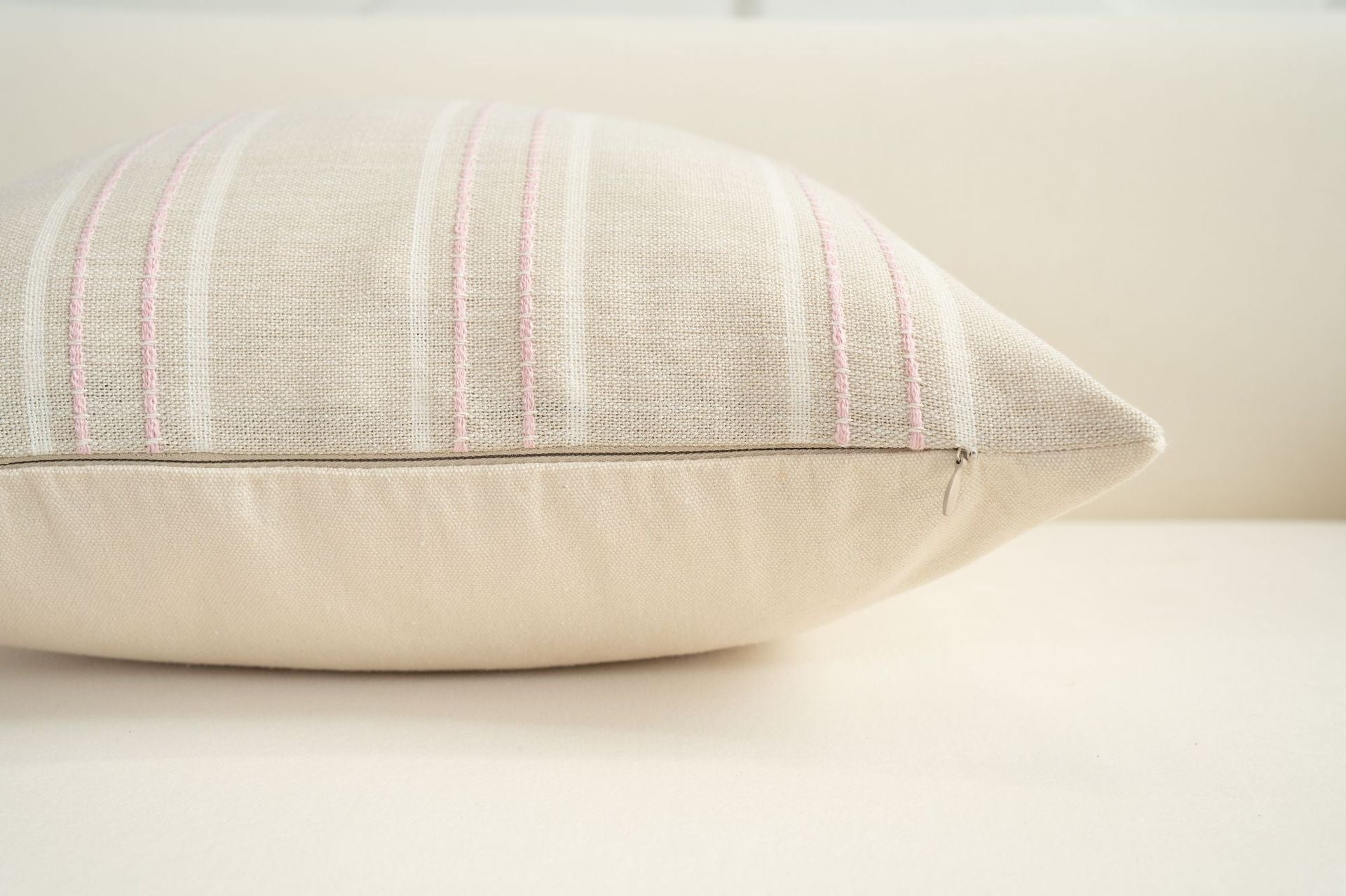 Textured Vertical Striped Pillowcases - Scandinavian Home Decor Accents