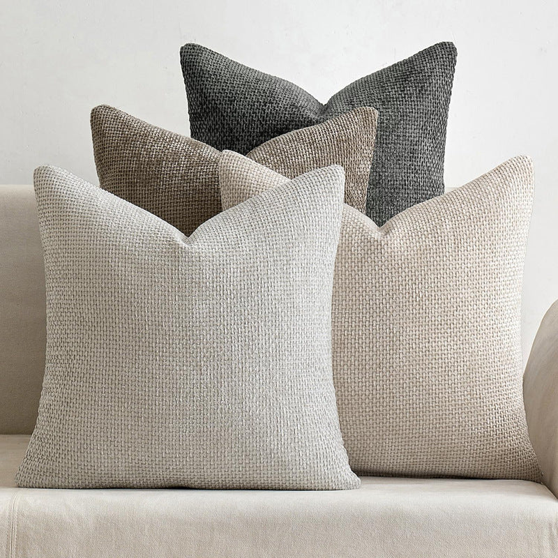 Nectar yellow Plush Chenille Cushion Covers