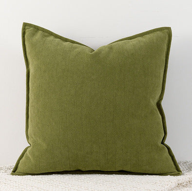 Olive green Nordic Herringbone Chenille Pillowcases