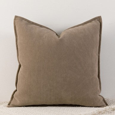 Coffee brown Nordic Herringbone Chenille Pillowcases