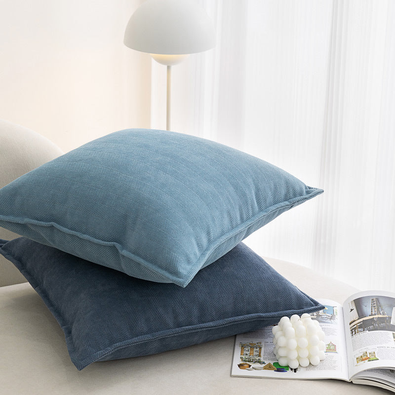 Coffee brown Nordic Herringbone Chenille Pillowcases