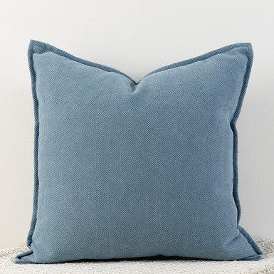 Hazy Blue Nordic Herringbone Chenille Pillowcases