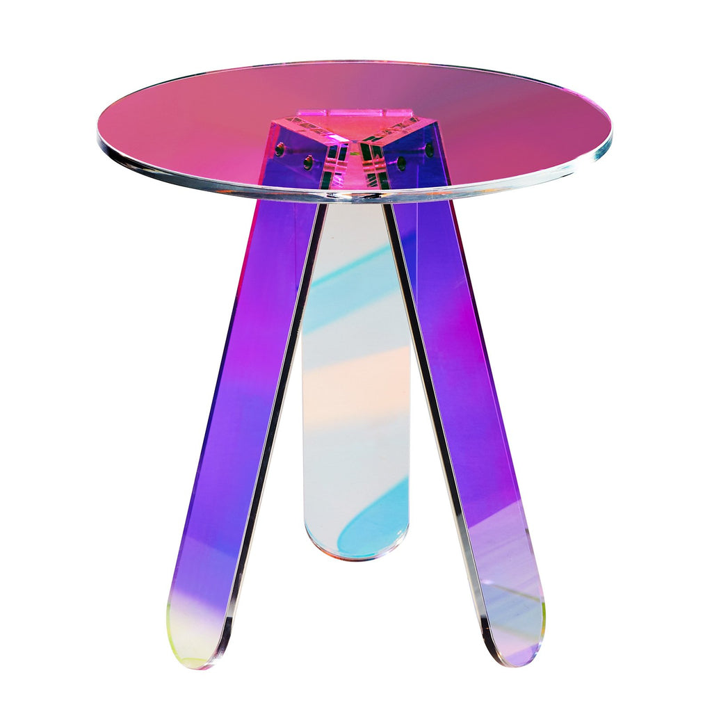 Prism Table- Iridescent acrylic