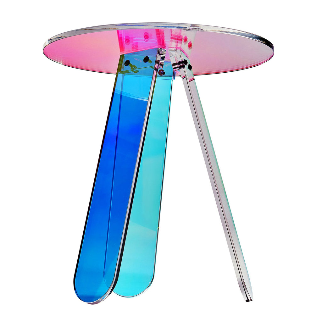 Prism Table- Iridescent acrylic